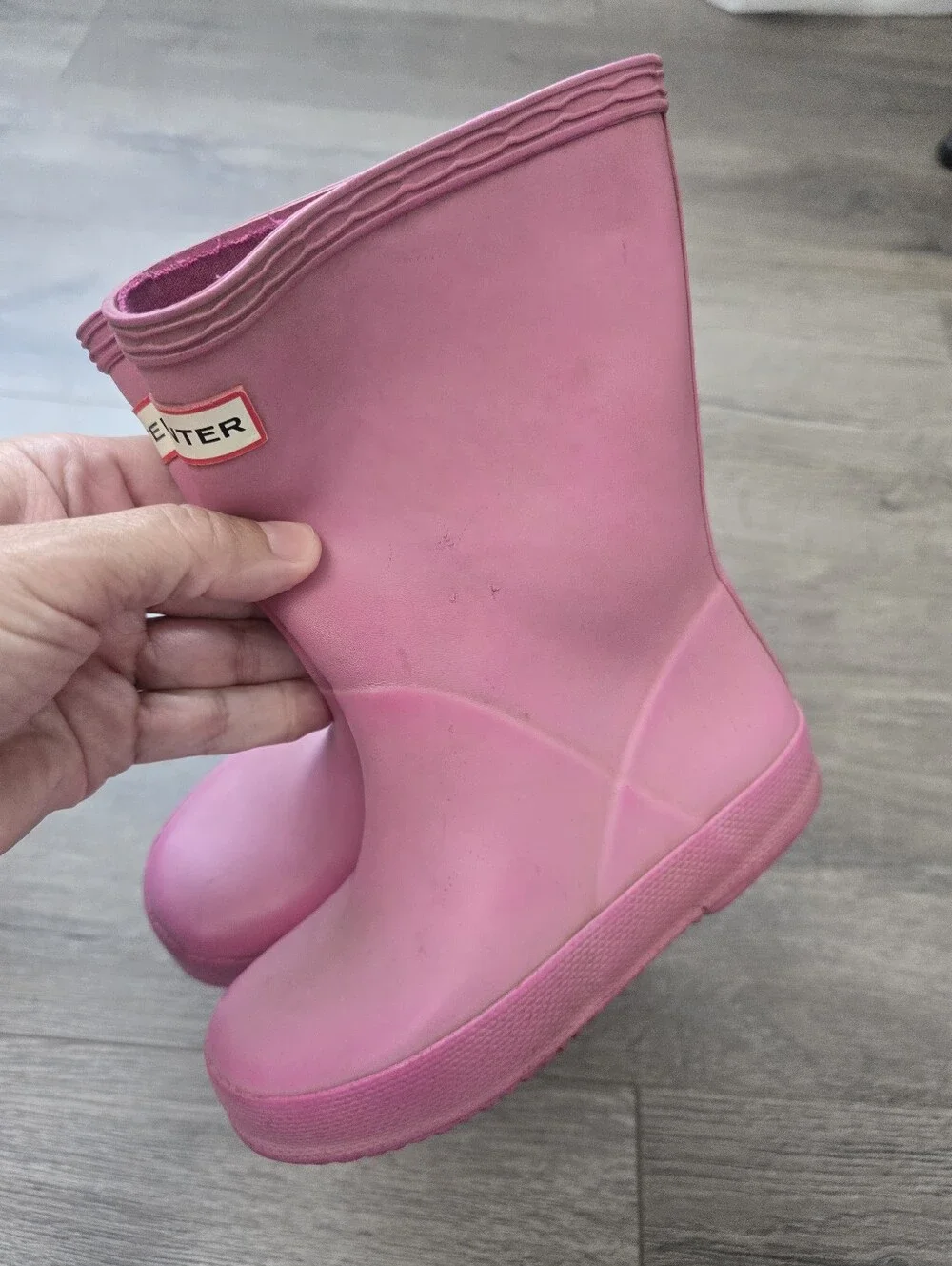 Hunter Pink Kids Classic Rain Boots Toddler Size 7 Waterproof Outdoor